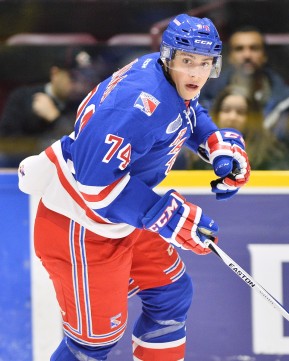 Connor Bunnaman of the Kitchener Rangers. Photo by Terry Wilson / OHL Images.