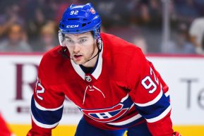 MONTREAL, QC - SEPTEMBER 20: Montreal Canadiens left wing Jonathan Drouin (92) waits for faceoff during the Washington Capitals versus the Montreal Canadiens preseason game on September 20, 2017, at Bell Centre in Montreal, QC (Photo by David Kirouac/Icon Sportswire)