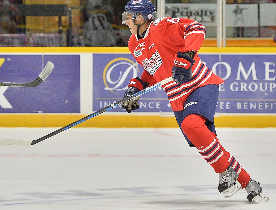Serron Noel of the Oshawa Generals. Photo by Terry Wilson / OHL Images.