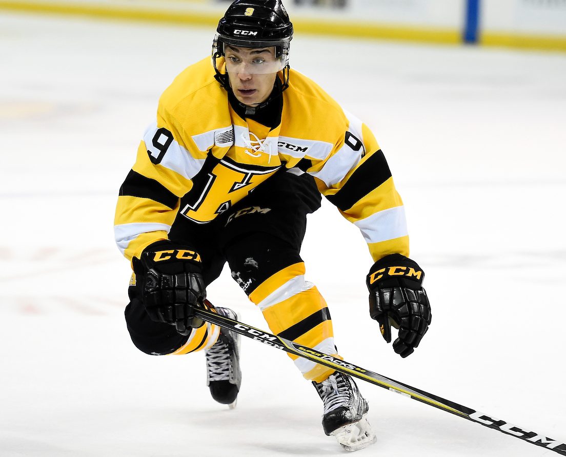 Nathan Dunkley of the Kingston Frontenacs, recently traded to the London Knights. Photo by Aaron Bell/OHL Images