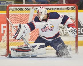 Evan Cormier of the Saginaw Spirit. Photo by Terry Wilson / OHL Images.