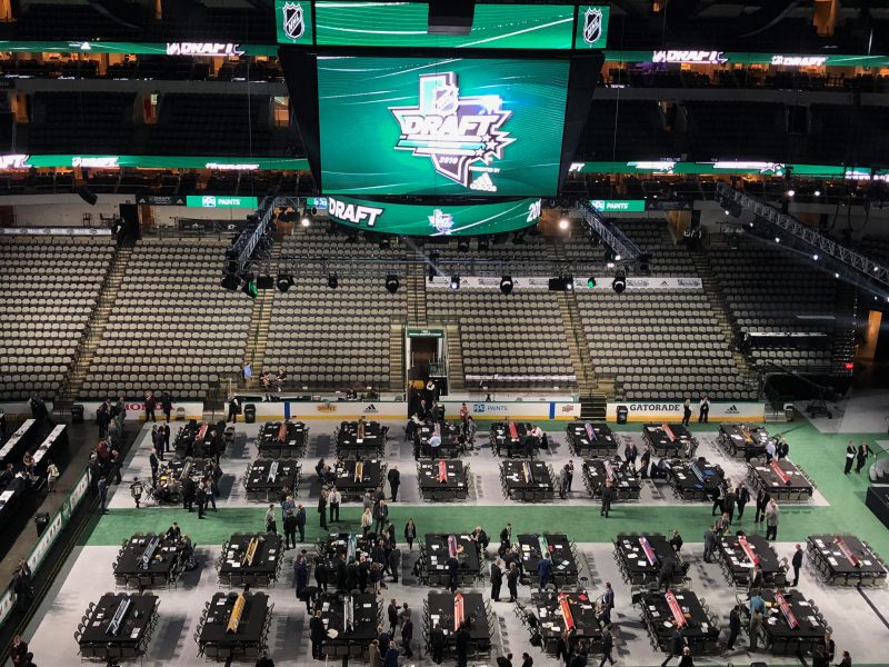 2018 NHL Draft floor. Photo by Tom Dorsa